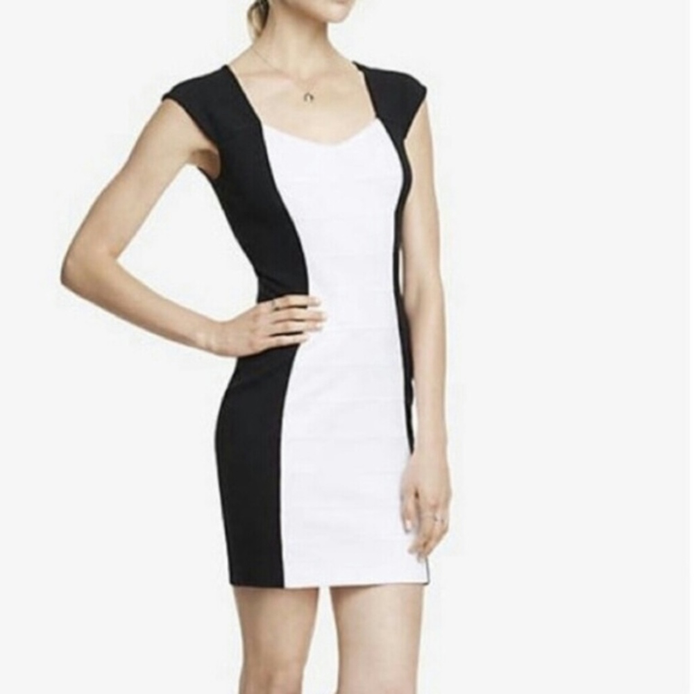 Express Black & White Dress